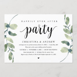 Convite Eucalipto Moderno, Celebração do Elopemento de Cas