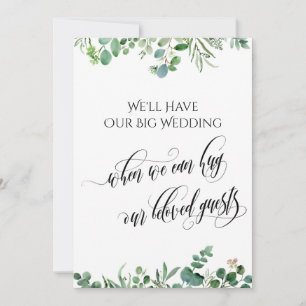 Convite Eucalipto Quando Podemos Abraçar Você Adiou O Casa