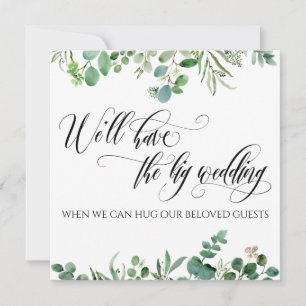 Convite Eucalipto Quando Podemos Abraçar Você Adiou O Casa