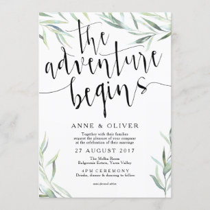 Convite Eucalipto que a aventura começa a Wedding o