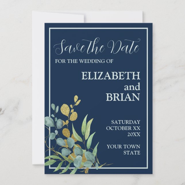 Convite Eucalipto Salve a Data (Frente)