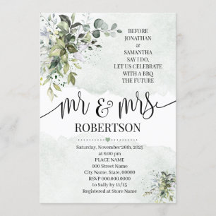 Convite Eucalipto verde suculento antes de fazer chá