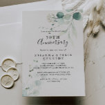 Convite Eucalyptus 50º Aniversário de Casamento Verde de V<br><div class="desc">Neste verão,  o convite para o 50º aniversário de casamento do eucalipto verde é perfeito para um evento moderno. A design apresenta lindas folhas verdes de eucalipto,  pintadas manualmente,  com cor d'água,  inspirando encanto natural. Altere o número para celebrar qualquer marco de aniversário.</div>