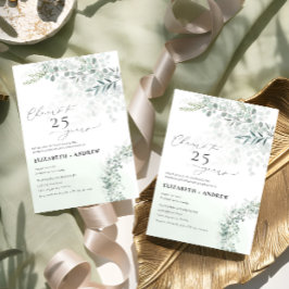 Convite Eucalyptus Botanic Sage A Qualquer Ano