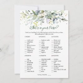 Convite Eucalyptus Bridal Purse/Casamento de Jogos