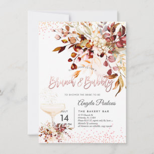 Convite Eucalyptus Brunbble de Watercolor Autumn