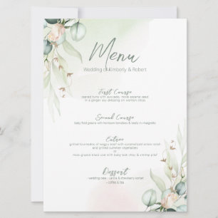 Convite Eucalyptus Buquê Casamento Diner Manu