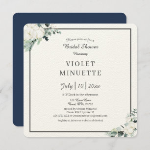 Convite Eucalyptus Cotton   Felt Ecru v2 Chá de panela