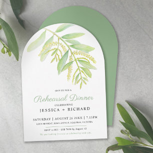 Convite Eucalyptus deixa ensaio de casamento em água verde