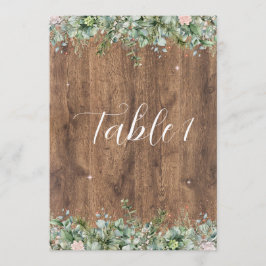 Convite Eucalyptus Dusty Rose Table Numbers | Greenery