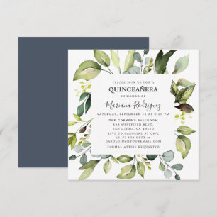 Convite Eucalyptus e Greenerescência - Quinceañera