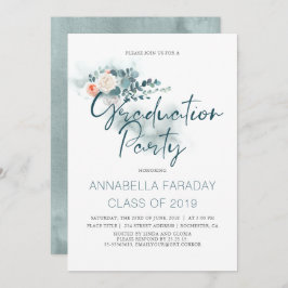 Convite Eucalyptus | Festa de formatura verde de aquarela