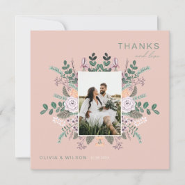 Convite Eucalyptus Floral chic boho greenery obrigado