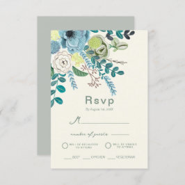 Convite Eucalyptus floral Elegante Boho Greenery resposta