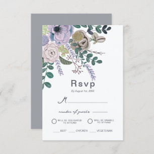 Convite Eucalyptus floral Lavanda Boho Greenery Casamento