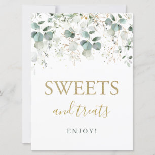 Convite Eucalyptus Foliage Sweets & Treats Sinal