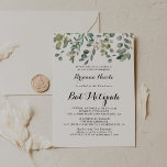 Convite Eucalyptus Foliage Verde Delight Bat Mitzvah<br><div class="desc">Este convite verde do eucalipto foliage delight bat mitzvah é perfeito para um morcego mitzvah moderno. A design apresenta um eucalipto elegante desenhado à mão por uma aquarela botânica,  inspiradora beleza natural.</div>