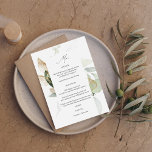 Convite Eucalyptus Glow Dourado Greenerescer Menu<br><div class="desc">Anime-se para ver que escolhas comidas você tem com seu Menu Verde Dourado do Eucalyptus Glow.</div>