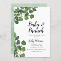 Eucalyptus greenery baby brunch chá de fraldas