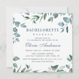 Convite Eucalyptus Greenery Bachelorette