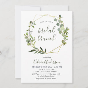Convite Eucalyptus Greenery BRIDAL BRUNCH