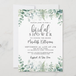 Convite Eucalyptus Greenery Bridal Shower