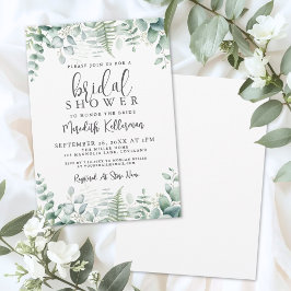 Convite Eucalyptus Greenery Bridal Shower