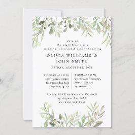 Convite Eucalyptus Greenery Casamento Simples