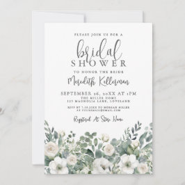 Convite Eucalyptus Greenery Floral Bridal Shower