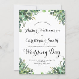 Convite Eucalyptus Greenery Foliage deixa casamento