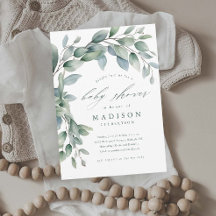 Eucalyptus Greenery Gênero Chá de fraldas neutro