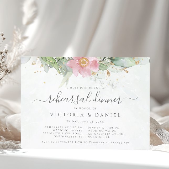 Convite Eucalyptus Greenery Janto de ensaio botânico (Criador carregado)