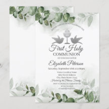 Eucalyptus Greenery Primeira Comunhão Sagrada