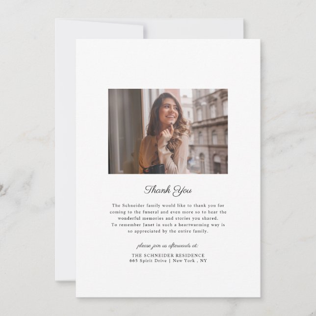 Convite Eucalyptus Greenery | Programa Memorial Funeral (Frente)