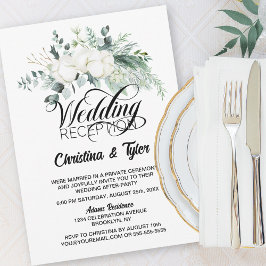 Convite Eucalyptus Greenery Recepção de casamento