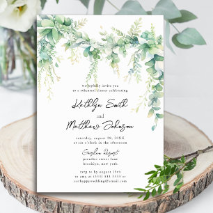 Convite Eucalyptus Greenery Script Janto moderno de ensaio
