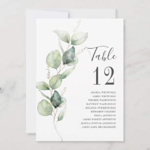 Convite Eucalyptus Greenery Table Number Casamento