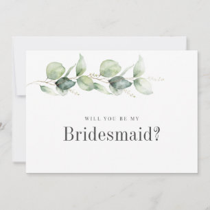 Convite Eucalyptus Greenery, Você Será Minha Carta De Brid