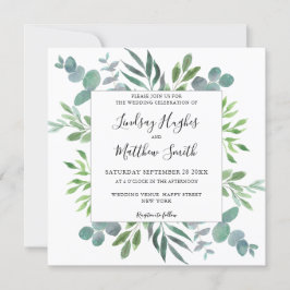 Convite Eucalyptus Greenery Wedding