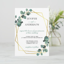 Convite Eucalyptus Greenery Wedding