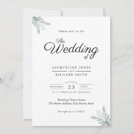 Convite Eucalyptus Greenery Wedding