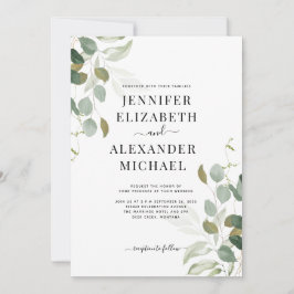 Convite Eucalyptus Greenery Wedding
