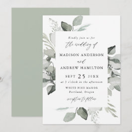 Convite Eucalyptus Greenery Wedding
