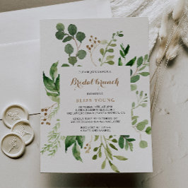 Convite Eucalyptus Leaf Greenery Bridal Brunch
