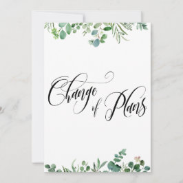Convite Eucalyptus Mudança de Planos 3 Adiada Casamento