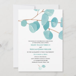 Convite Eucalyptus Nuptial em Massa