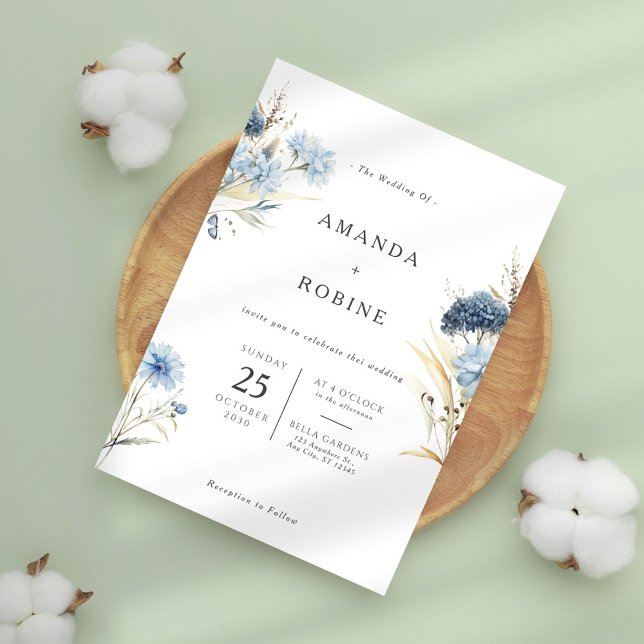 Convite Eucalyptus para Casamento Elegante (Criador carregado)