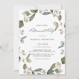 Convite Eucalyptus Retirement Party