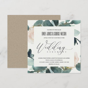 CONVITE EUCALYPTUS ROSA FOLIAGE WATERCOLOR CASAMENTO