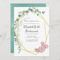 Eucalyptus Rosa Geométrico Bridesmaids Lunchee